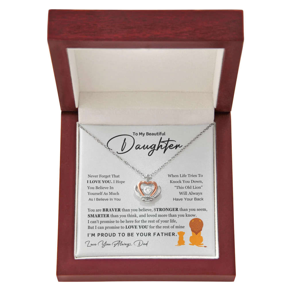 Braver Daughter Crown Pendant Necklace